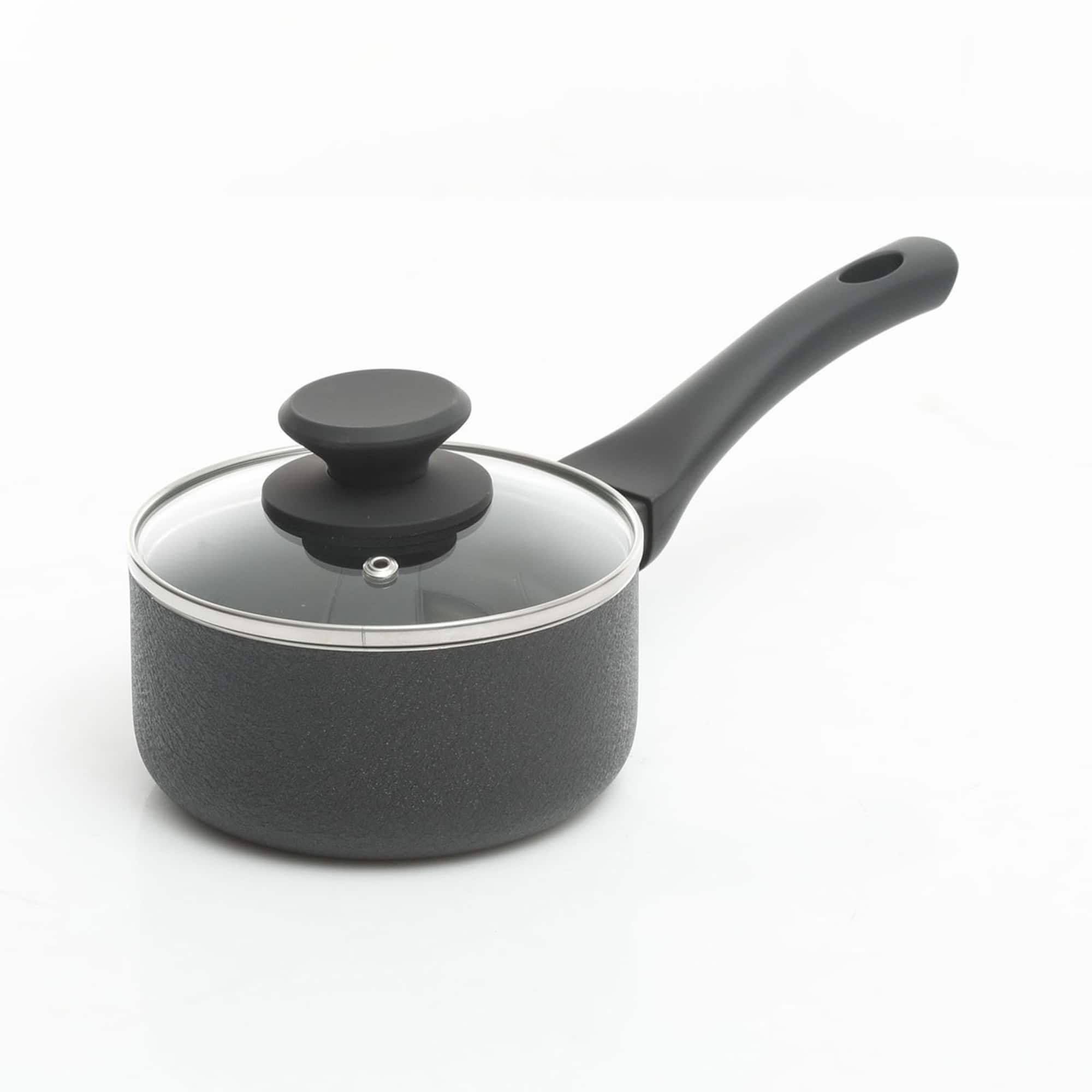 Oster Ashford 10-Piece Black Aluminum Nonstick Cookware Set